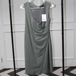 Theory Size 2 Sleeveless Wide Strap V-Neck Back Zip Wrap Dress NWT ($265)